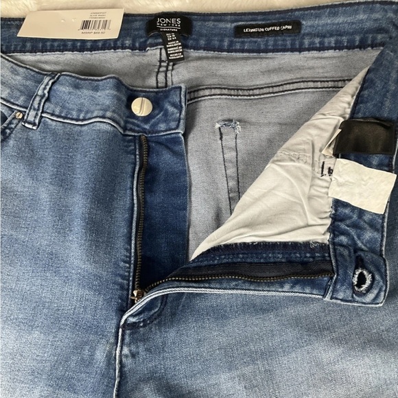 Jones New York Women’s Blue Lexington Cuff Capri Size 16 Alice Wash Slim Leg - Picture 7 of 16